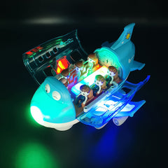 Simulation Model 360 Rotating Music Light Children's Toy Airplane Shopping