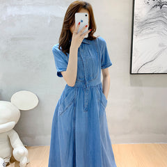 New Style Shirt Design Denim Skirt