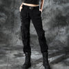 Image of Women's Casual Straight Leg High Waisted Loose Fitting Workwear Pants Shopping