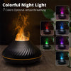 Image of New Volcanic Flame Aroma Diffuser Essential Oil Lamp 130ml USB Portable Air Humidifier With Color Night Light Mist Maker Fogger LED Light Shopping