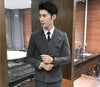 Image of Men's Double Breasted Slim Fit Casual Suit Pants Set Shopping