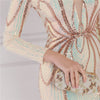 Image of New Banquet Elegant Long-sleeved Sequined Aura Queen Fishtail Dress Shopping