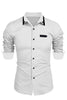 Image of Men's Casual Fashion Business Trends Long-sleeved Shirt Shopping