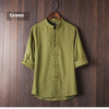 Image of Men's Linen Vintage Plus Size Shirt Shopping