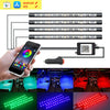 Image of Auto LED RGB Interior Atmosphere Strip Light Decorative Foot Lamp With USB Wireless Remote Music Control Multiple Modes For Car Shopping