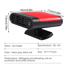 1000W Car Heater 12V Portable Electric Heating Fan Defogger Defroster Demister Shopping