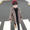 Image of Fashion Boys' Suede Padded Trench Coat Shopping