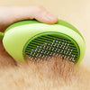 Image of Creative Cat Grooming Comb Portable Massage Brush One-Button Remove Floating Hair Scraper Cats Dogs Pet Self Cleaning Tool Accessories Shopping