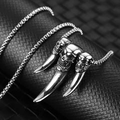 Men's Fashion Skull Indian Wolf Tooth Necklace