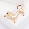 Image of Cute Dripping Oil Sausage Dog Animal Pin Simple Same Style Breastpin Ornament Shopping