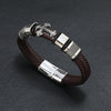 Image of Alloy Punk Men's Leather Cord Bracelet Shopping