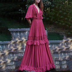 Pleated long skirt with sleeves and waist Shopping