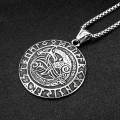 Vintage Viking Dragon Totem Titanium Steel Men's Pendant Necklace