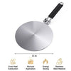 Image of Heat Diffuser Simmer Ring Plate, Stainless Steel With Stainless Handle, Induction Adapter Plate For Gas Stove Glass Cooktop Converter, Flame Guard Induction Hob Pans, 7.5Inch & 8Inch & 9.25 Inch Shopping