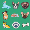 Image of 25 New Cartoon Animal Dog Series Hole Shoes, Flower Shoes, Buckle Accessories, Cute Garden Shoes Decoration Shopping