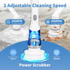 Image of Electric Spin Scrubber, Bathroom Cleaning Brush, 2 Speeds With 5 Replacement Heads, Shower Scrubber Brush With Long Handle For Kitchen, Bathtub, Floor, Toilet, Shopping