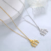 Image of Family Series Titanium Steel Ornament Cut One Large Two Small 304 Material Stainless Steel Necklace Shopping