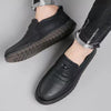 Image of Men's Leather Shoes Breathable Beef Tendon Soft Bottom Everyday Joker Casual Shoes Shopping