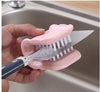 Image of U-Shaped Knife And Cutlery Cleaner Brush Home Kitchen Cleaning Brushes Bristle Scrub Kitchen Washing Shopping