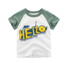 Children's Wear Summer New Korean Children's Boys Cotton T-shirt Men's Treasure In Children's Short Sleeves Shopping