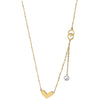 Image of Non-fading Heart Clavicle Chain Simple Zircon Tassel Necklace Shopping