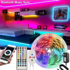 Led Strip Lights 5050 RGB Bluetooth Room Light Color Changing with Remote Shopping