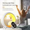 Image of Creative Q Light Analog Sunrise Digital Display Alarm Clock Bluetooth Audio Intelligent Wake-up Q Colorful Atmosphere Light Shopping