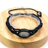 Image of Natural Crystal Dan-shaped Handmade DIY Woven Bracelet Ethnic Style Adjustable Bracelet Shopping