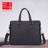 Image of Men's Briefcase Genuine Leather 14-inch Laptop Bag Horizontal Cowhide Business Office Bag Shopping