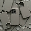 Image of Cream Grey Patterned Leather Phone Case Shopping111