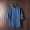 Image of Men's Linen Vintage Plus Size Shirt Shopping