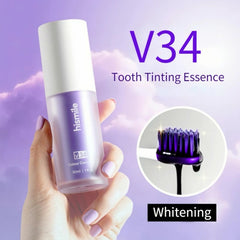 V34 Colour Corrector, Tooth Stain Removal, Teeth Whitening Booster, Purple Toothpaste, Colour Correcting, V34 Visit The  Store Shopping