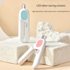 Dog And Cat Nail Clippers, Pet Nail Trimmers With LED Light, And Circular Cut-hole Cat Paw Cutter Dogs Nail Cutter Avoid Excessive Cutting Shopping