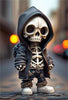 Image of Halloween Cool Skeleton Figurines Halloween Skeleton Doll Resin Ornament Home Decor Shopping