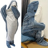 Image of Shark Onesie Blanket For Adults, Shark Blanket Hoodie, Shark Blanket Super Soft Cozy Flannel, Boys Girls Cosplay Costume Sleeping Bag For Night Shopping