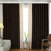 Image of Factory direct stitching simple solid chenille curtain high shading curtain finished living room bedroom curtains Shopping