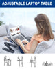 Image of Adjustable Height Laptop Desk Laptop Stand for Bed Portable Lap Desk Foldable Table Workstation Notebook RiserErgonomic Computer Tray Reading Holder Bed Tray Standing Desk Shopping