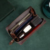 Image of Leather Hand-held Plus-sized Capacity Hand-held Mobile Phone Wallet Shopping