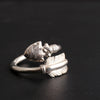 Image of 925 Thai Silver Bow And Arrow Ring Personality Fashion Shopping