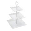 Image of 3Tier Cake Stand Afternoon Tea Wedding Party Plates Tableware Embossed Tray UK Shopping