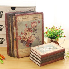 Creative retro European student hardcover notebook diary Shopping