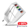 Image of USB Charger Quick Charge 3.0 4 Phone Adapter For Tablet Portable Wall Mobile Charger Fast Charger Shopping