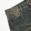 Image of Yellow Indentation Denim Trousers For Men Shopping