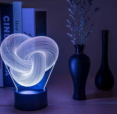 Twist Abstract LED 3D Night Light Touch Colorful Acrylic 3D Table Lamp Decoration Lighting Baby Sleeping Mood Lamp Best Gift Shopping