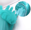 Image of Silicone Heat-resistant Cleaning Brush Scrubbing Gloves Shopping