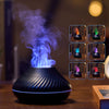 Image of Newest RGB Flame Aroma Diffuser 130Ml 3d Colorful Flame Humidifier Fire Volcano Diffuser Flame Shopping