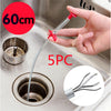 Image of 60CM Sewer Dredger Spring Pipe Dredging Tool Household Hair Cleaner Drain Clog Remover Cleaning Tools Household For Kitchen Sink Kitchen Gadgets Shopping