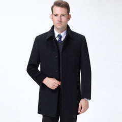 Cashmere coat down liner thick woolen coat