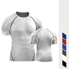 Image of Workout Clothes Short Sleeve Men Quick Drying Clothes Exercise Running T-shirt Shopping