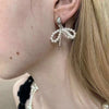 Image of Bow Hand-woven Round Ring Earrings Shopping